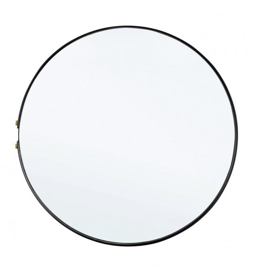 Specchio Tondo Acciaio Nero Moderno da Parete 66 cm - DAMON