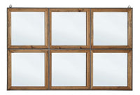 Set 2 Specchi Legno Trasparente Rustico da Parete 92x52 cm - SCOTT