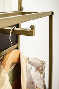 Specchio con Porta Abiti Acciaio Oro Moderno da Interno - HILL