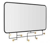 Specchio con Appendino Acciaio Nero Moderno da Parete - WRIGHT