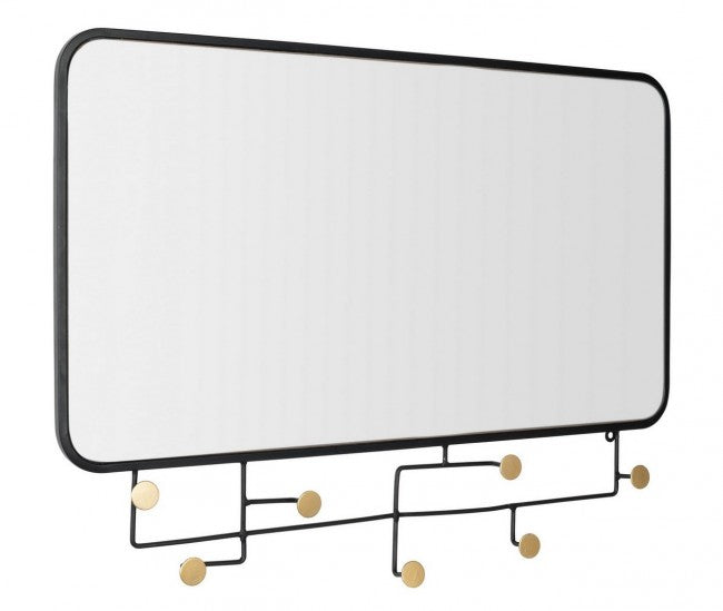 Specchio con Appendino Acciaio Nero Moderno da Parete - WRIGHT