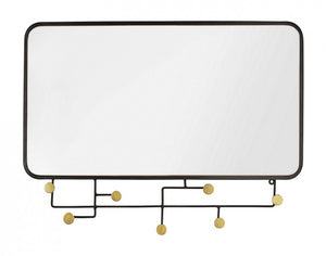 Specchio con Appendino Acciaio Nero Moderno da Parete - WRIGHT