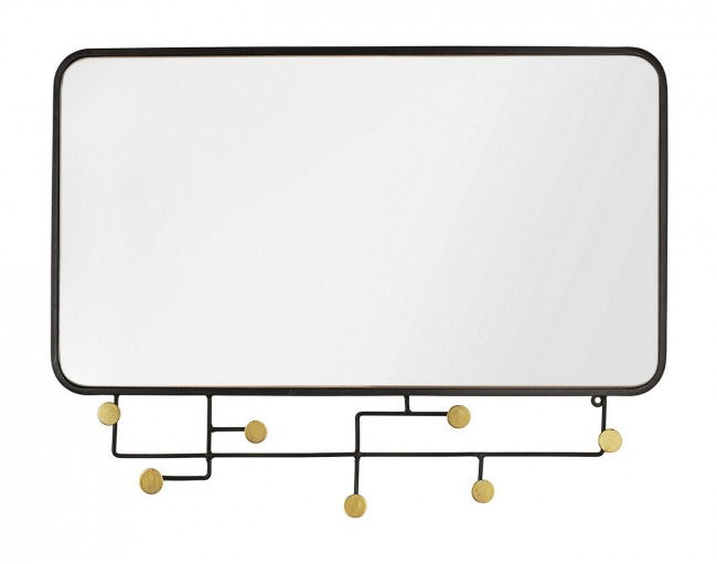 Specchio con Appendino Acciaio Nero Moderno da Parete - WRIGHT