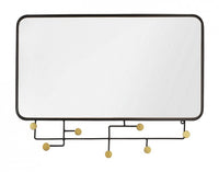 Specchio con Appendino Acciaio Nero Moderno da Parete - WRIGHT