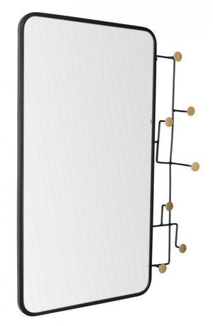 Specchio con Appendino Acciaio Nero Moderno da Parete - WRIGHT