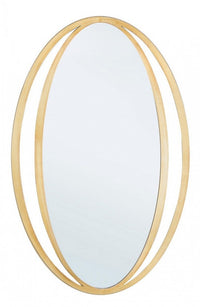 Specchio Legno Oro Moderno da Parete 51x80 cm - KING