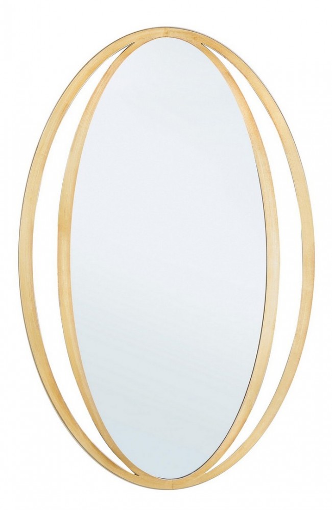 Specchio Legno Oro Moderno da Parete 51x80 cm - KING