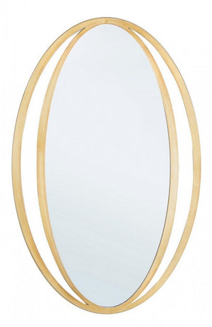 Specchio Legno Oro Moderno da Parete 51x80 cm - KING