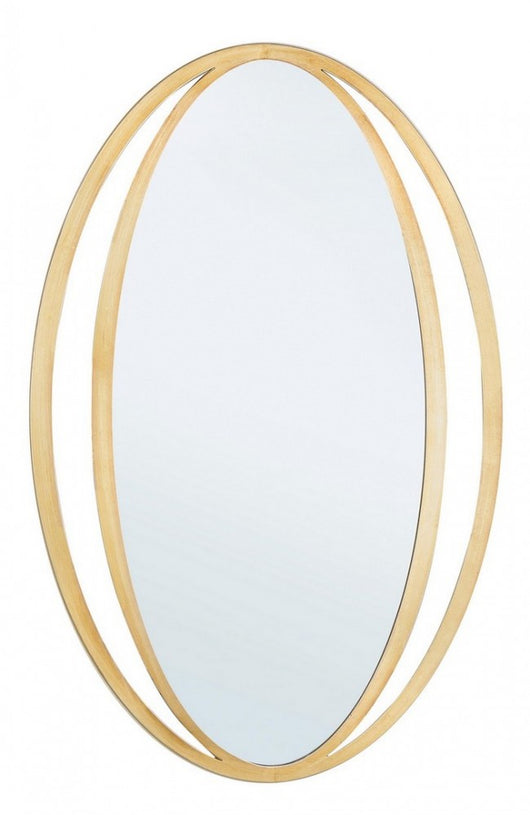 Specchio Legno Oro Moderno da Parete 51x80 cm - KING