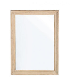 Specchio Rettangolare Legno Naturale Rustico da Parete 60x80 - YOUNG