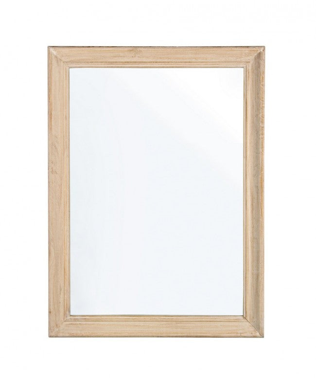 Specchio Rettangolare Legno Naturale Rustico da Parete 60x80 - YOUNG