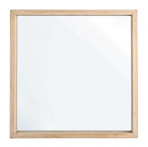 Specchio Legno Naturale Trasparente Moderno da Parete 52x52 - YOUNG