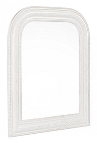 Specchio Poliresina Bianco Rustico da Parete 50x60 cm - HALL