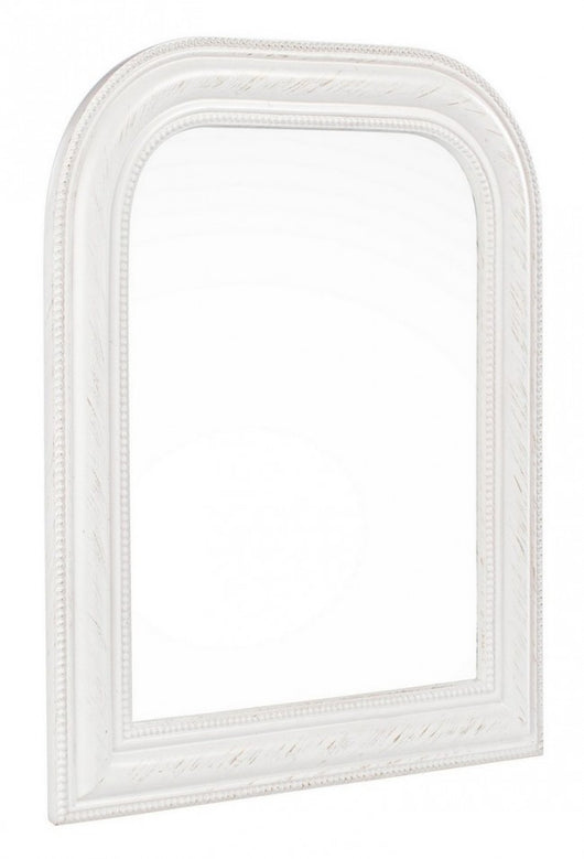 Specchio Poliresina Bianco Rustico da Parete 50x60 cm - HALL