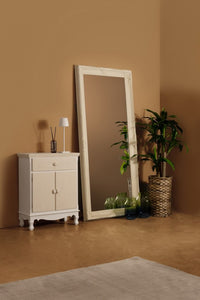 Specchio Legno Crema Stile Classico da Interno 80x180 - HALL