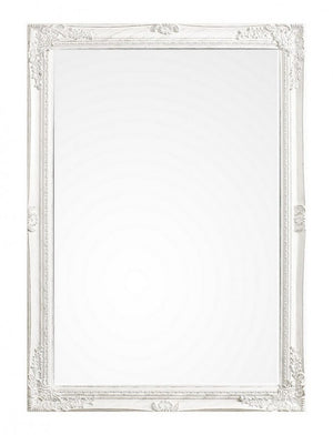 Specchio Legno Bianco Classico da Parete 72x102 cm - HALL