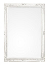 Specchio Legno Bianco Classico da Parete 72x102 cm - HALL