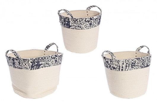 Set 2 Porta Oggetti in Poliestere Boho da Interno - DIMITRI