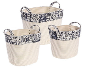 Set 2 Porta Oggetti in Poliestere Boho da Interno - DIMITRI