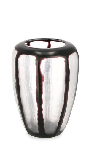 Vaso in Vetro Nero Moderno da Interno H30 cm - HASSAN