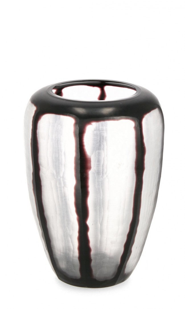 Vaso in Vetro Nero Moderno da Interno H30 cm - HASSAN
