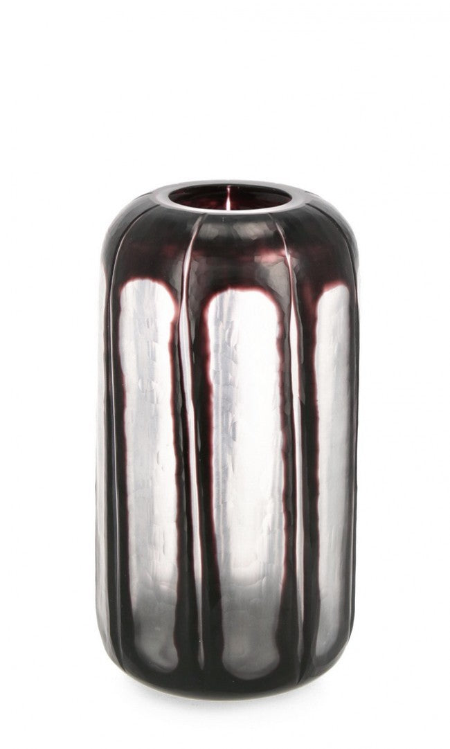 Vaso in Vetro Nero Moderno H32 cm - HASSAN