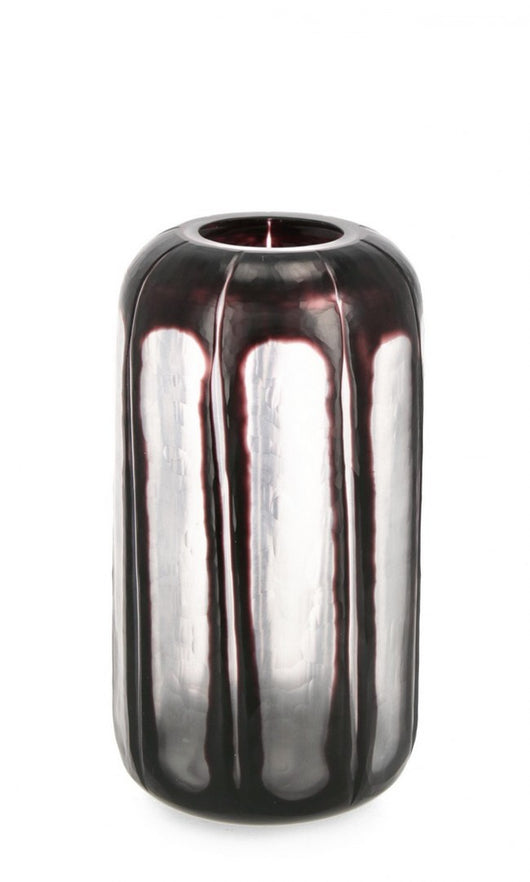 Vaso in Vetro Nero Moderno H32 cm - HASSAN