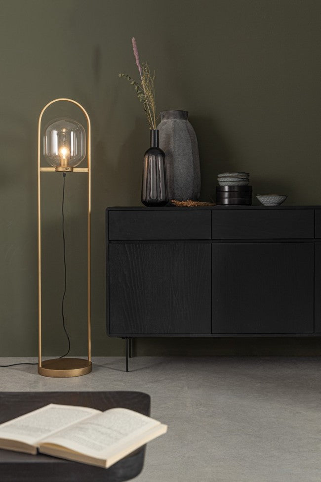 Vaso in Vetro Nero Moderno da Interno H38 cm - HASSAN