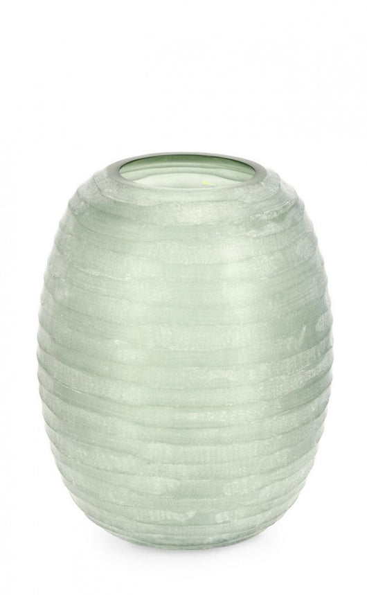 Vaso in Vetro Verde Moderno H31 cm - HASSAN