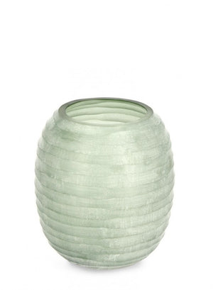 Vaso in Vetro Verde Moderno H23 cm - HASSAN