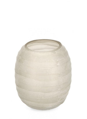 Vaso in Vetro Beige Moderno H23 cm - HASSAN