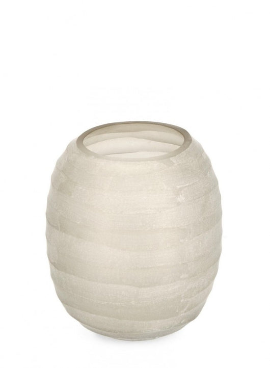 Vaso in Vetro Beige Moderno H23 cm - HASSAN