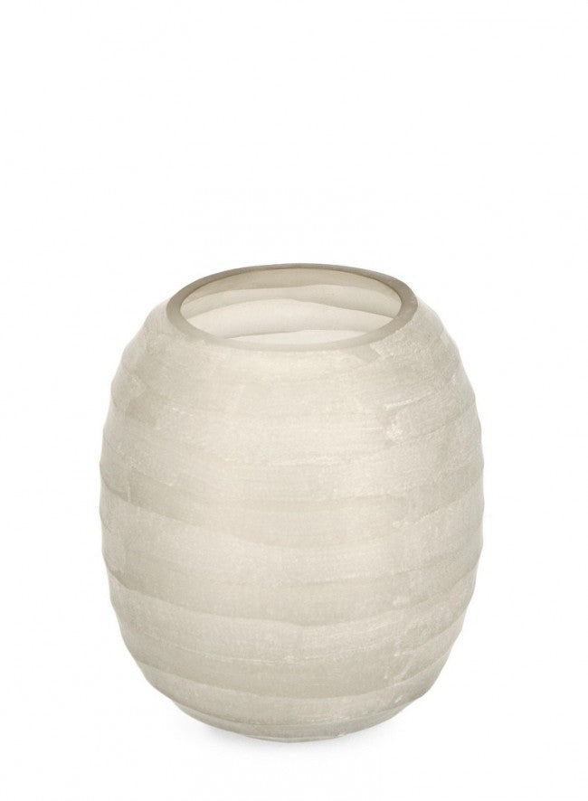 Vaso in Vetro Beige Moderno H23 cm - HASSAN