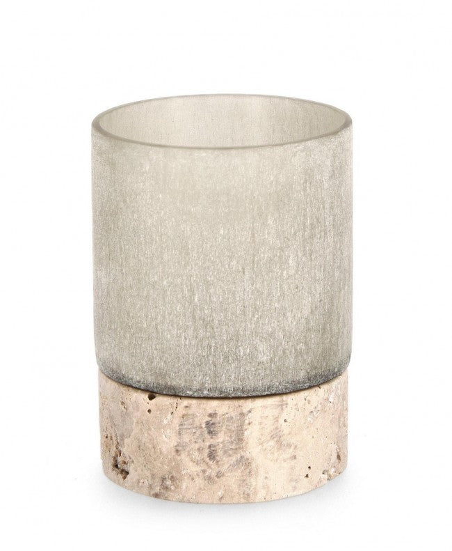 Vaso in Vetro Beige Moderno H13 cm - HASSAN