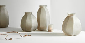 Vaso in Vetro Beige Moderno H13 cm - HASSAN