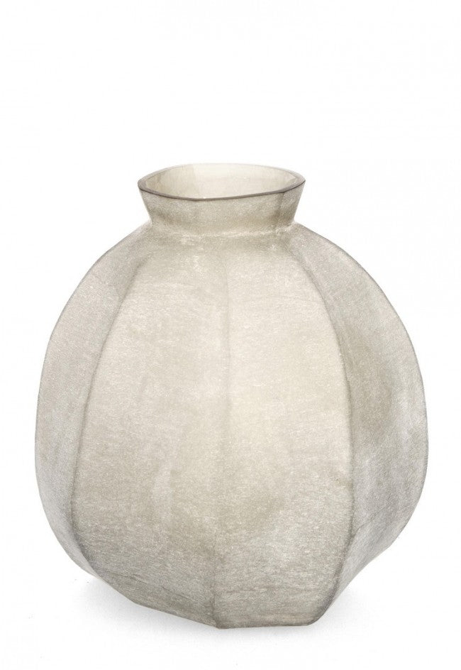 Vaso in Vetro Beige Moderno H37 cm - HASSAN