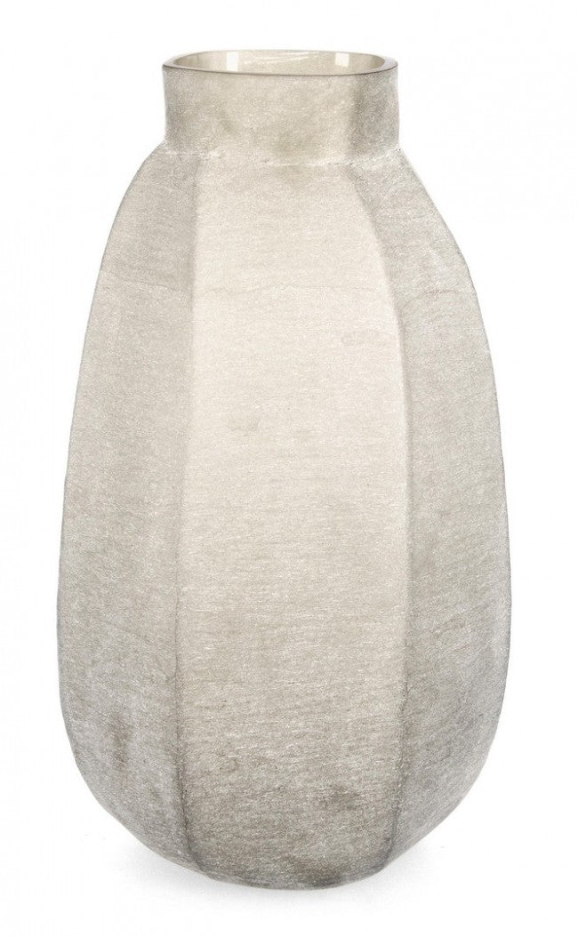 Vaso Vetro Beige Moderno da Interno H49,5 cm - HASSAN
