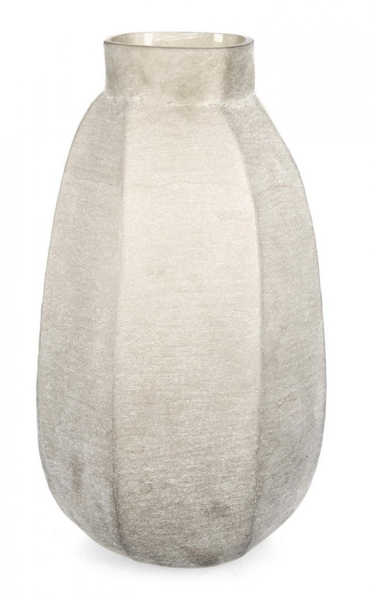 Vaso Vetro Beige Moderno da Interno H49,5 cm - HASSAN