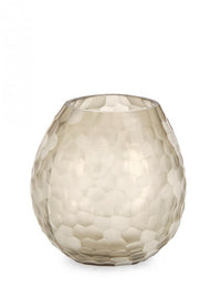 Vaso in Vetro Beige Moderno H19,5 cm - HASSAN