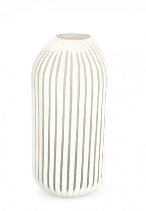 Vaso in Vetro Bianco Moderno da Interno H36 cm - HASSAN