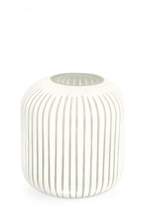 Vaso in Vetro Bianco Moderno da Interno H26 cm - HASSAN