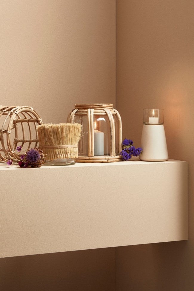 Vaso in Vetro Marrone Naturale Boho da Interno H11 cm - ASUKA