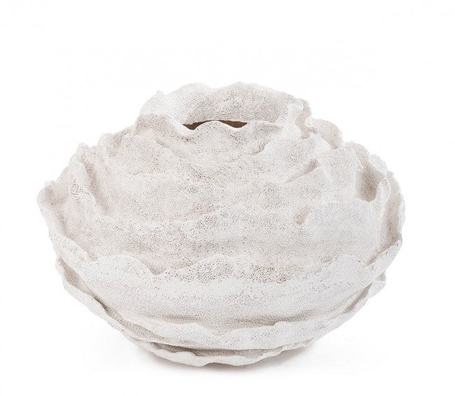 Porta Vaso Poliresina Bianca Moderno H39.5 da Interno - FELIX