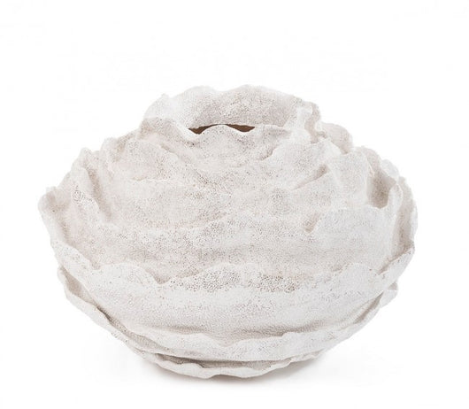 Porta Vaso Poliresina Bianca Moderno H39.5 da Interno - FELIX