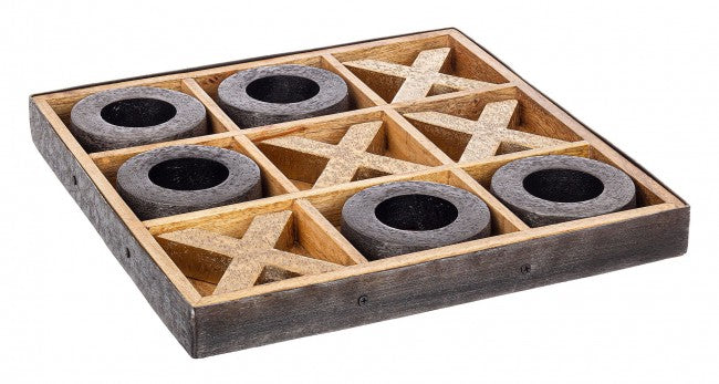 Decorazione Tris Legno Marrone Rustico da Interno 37x37 - AYA