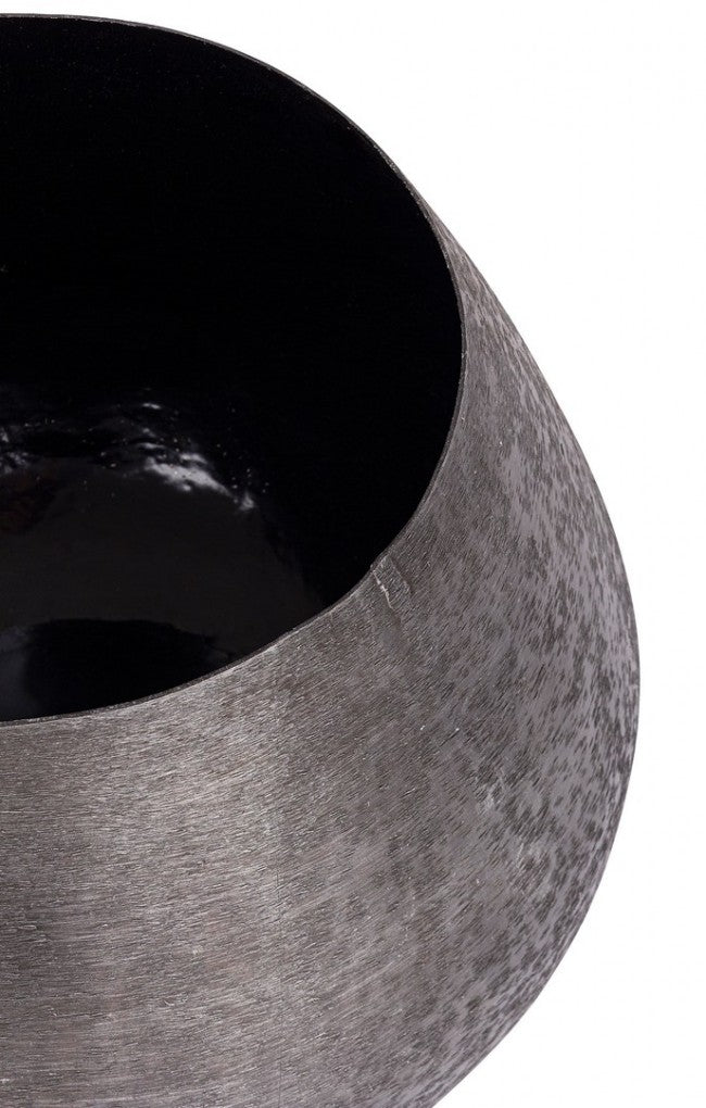 Porta Vaso Metallo Nero Industriale da Interno - ROMAN