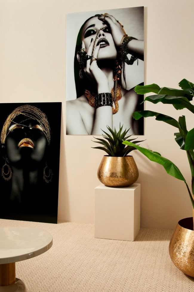 Porta Vaso Metallo Oro Moderno da Interno - ROMAN