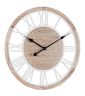 Orologio Parete Legno Naturale Boho da Interno 60 cm - REGALITÀ