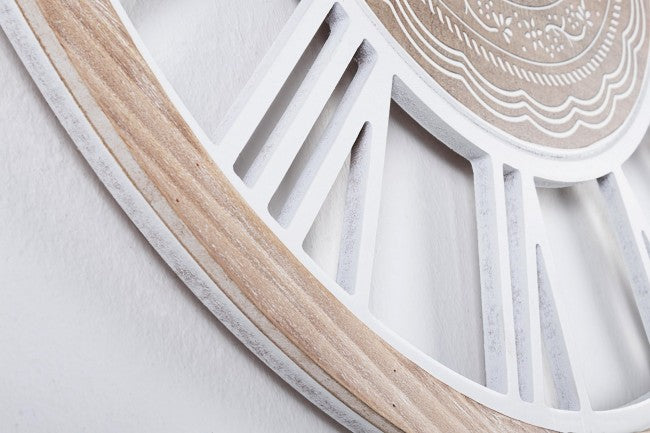Orologio Parete Legno Naturale Boho da Interno 60 cm - REGALITÀ