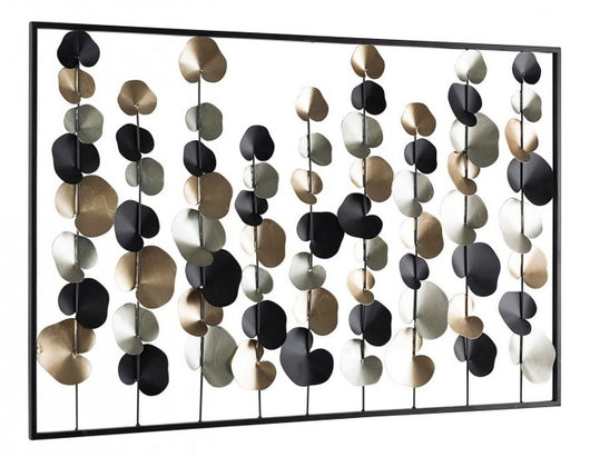 Decorazione da Parete Acciaio Nero Moderna Interno 102x66 - HERNANDEZ